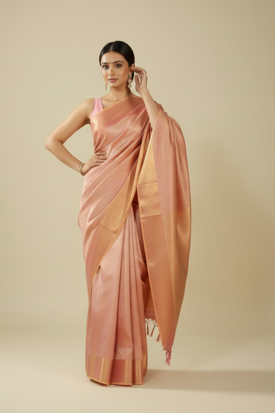 Sai Pallavi Inspired Banarasi Tissue Silk Saree