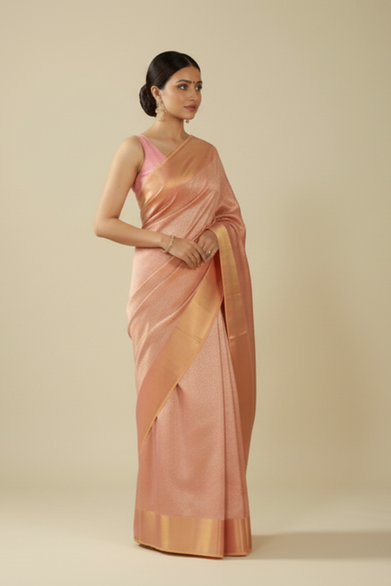 Sai Pallavi Inspired Banarasi Tissue Silk Saree