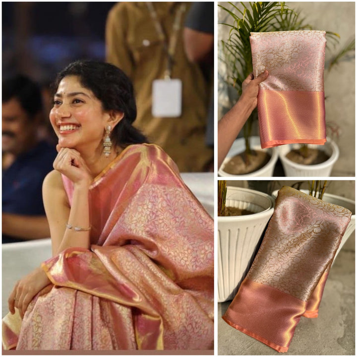 Sai Pallavi Inspired Banarasi Tissue Silk Saree