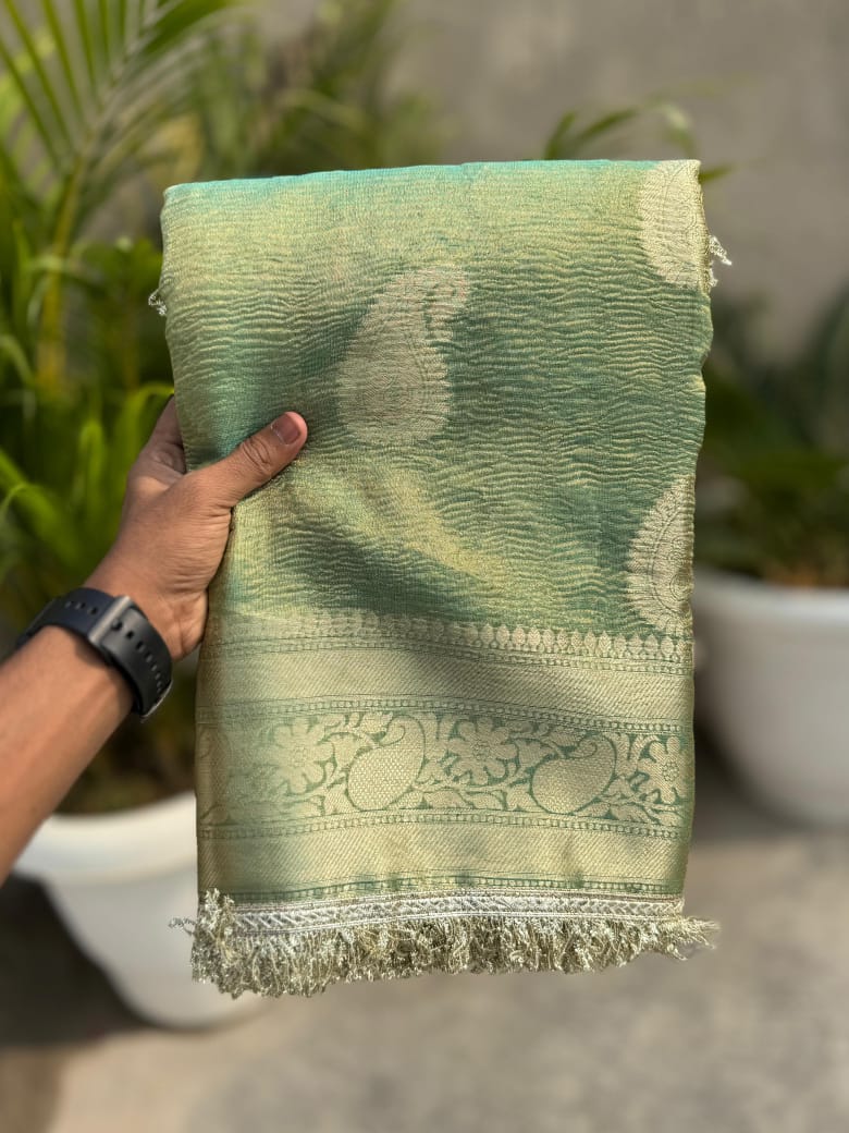 Scent Of Serenity Banarasi Tissue Katan Silk Saree