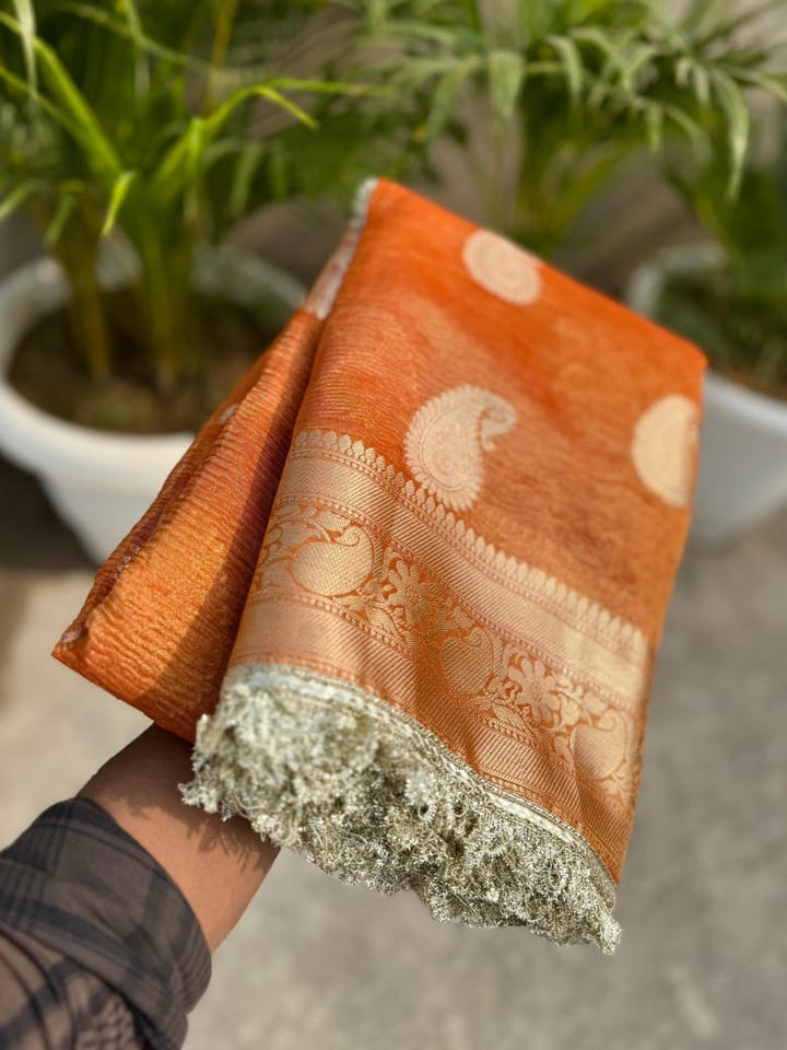 Scent Of Serenity Banarasi Tissue Katan Silk Saree