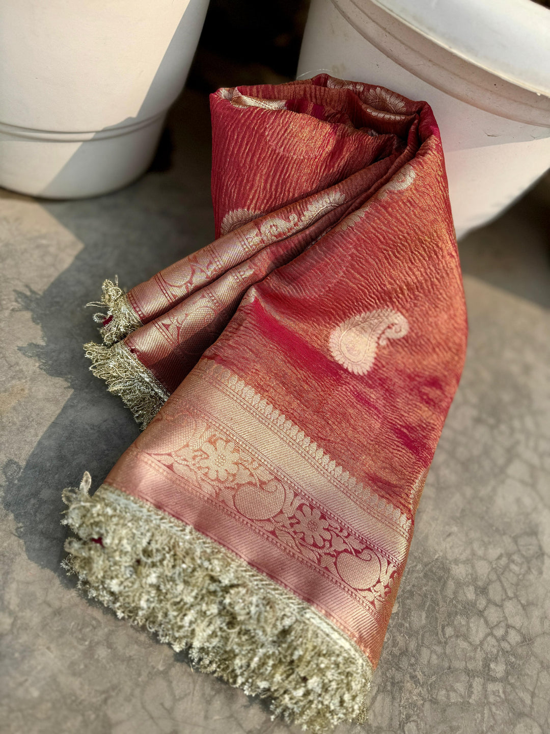 Scent Of Serenity Banarasi Tissue Katan Silk Saree