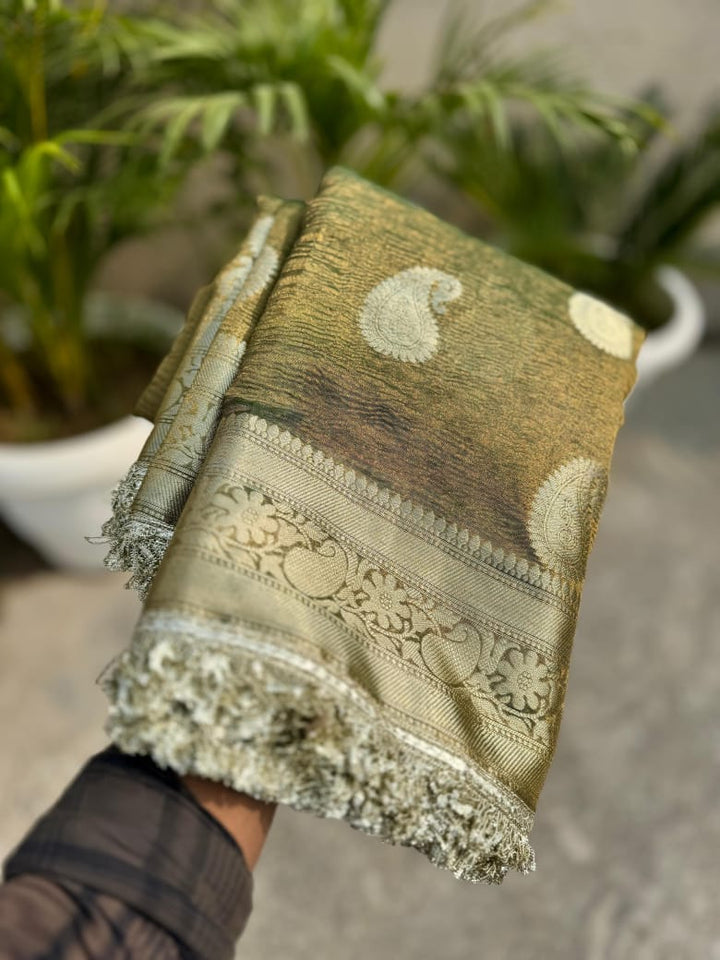 Scent Of Serenity Banarasi Tissue Katan Silk Saree