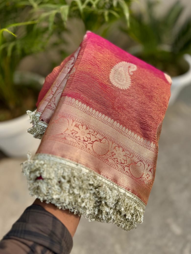 Scent Of Serenity Banarasi Tissue Katan Silk Saree