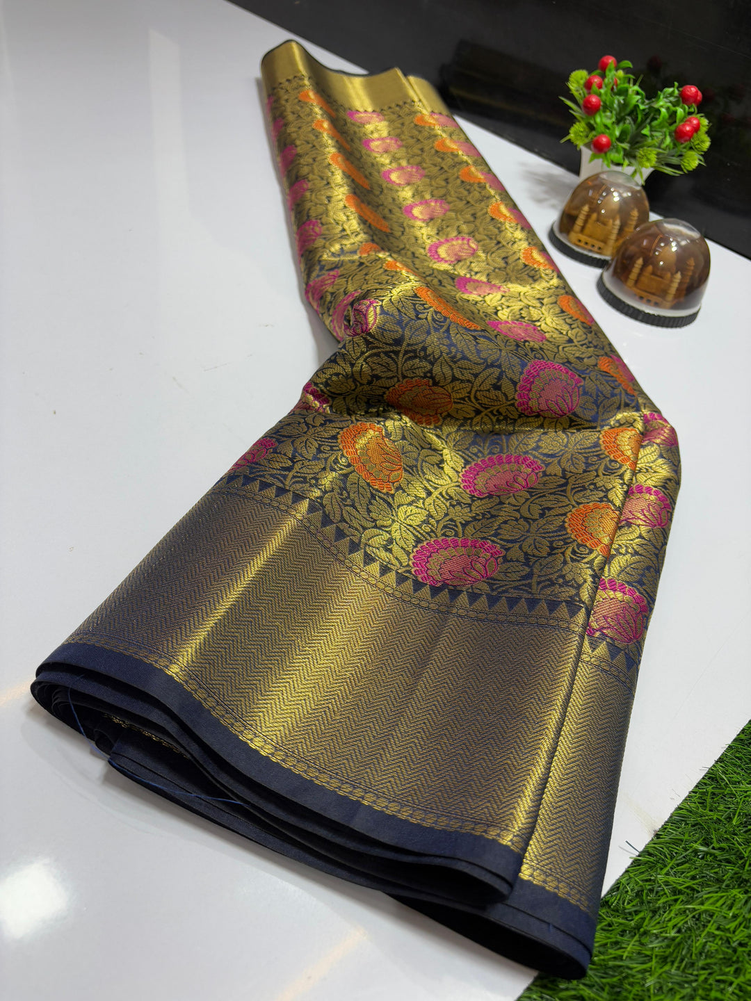 Nita Ambani Inspired Banarasi Tissue Silk Saree