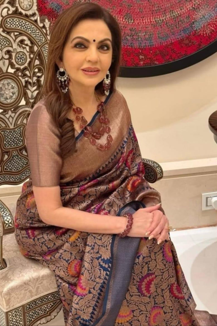 Nita Ambani Inspired Banarasi Tissue Silk Saree