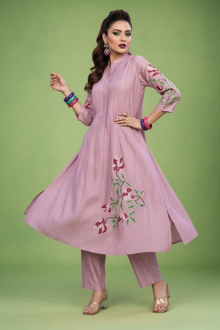 Dazzling Diva-  Embroidered kurti set