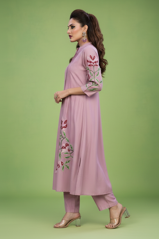 Dazzling Diva-  Embroidered kurti set