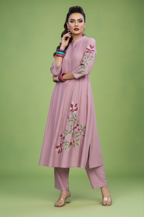 Dazzling Diva-  Embroidered kurti set