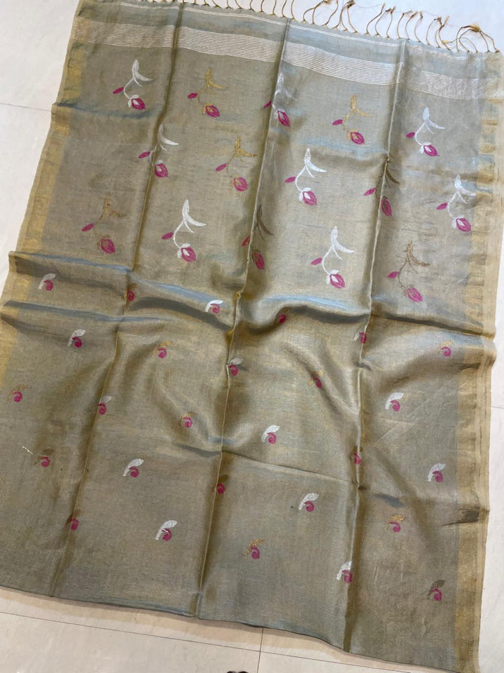 A New Blessing Tissue Linen Saree