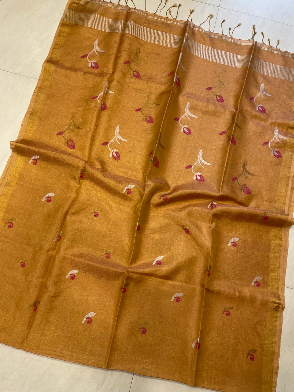 A New Blessing Tissue Linen Saree