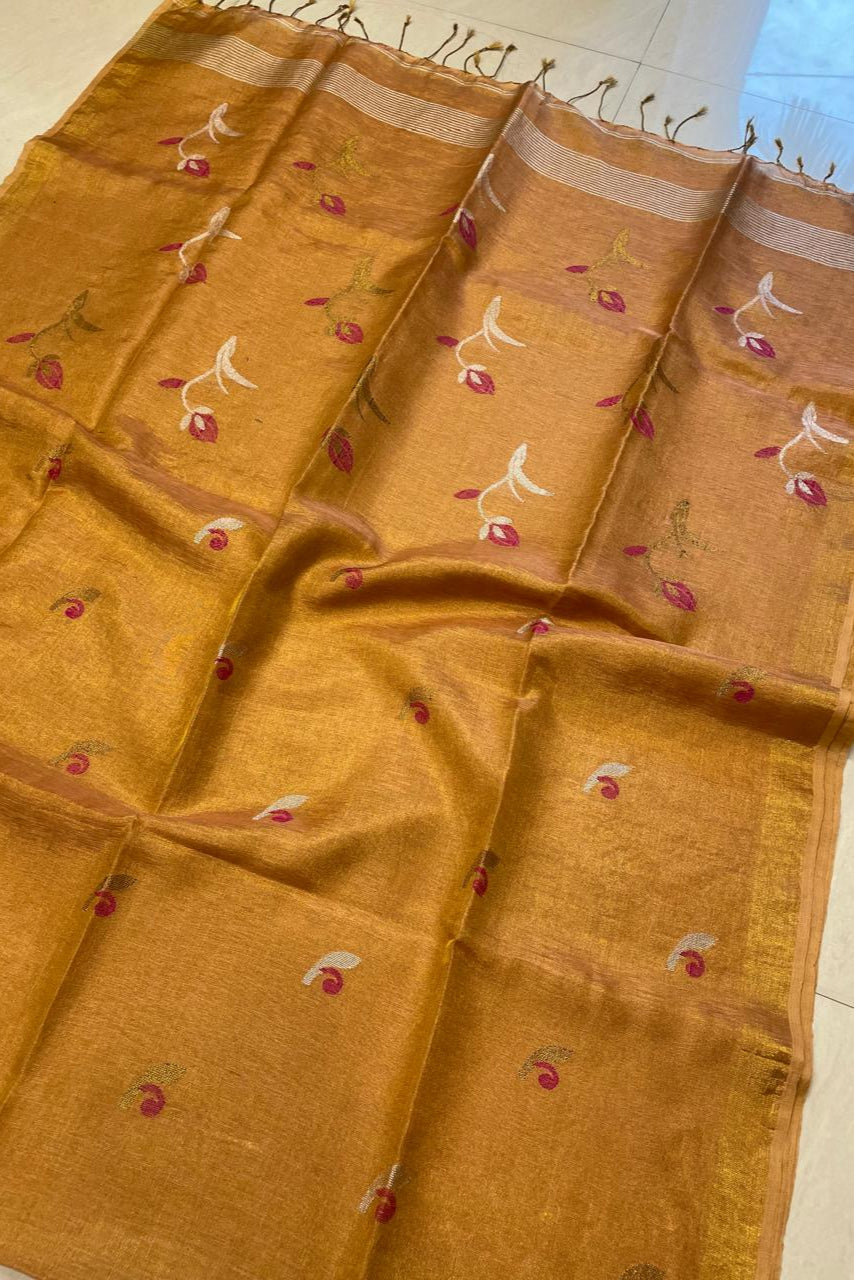 A New Blessing Tissue Linen Saree