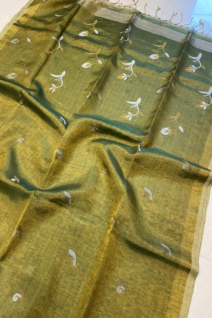 A New Blessing Tissue Linen Saree