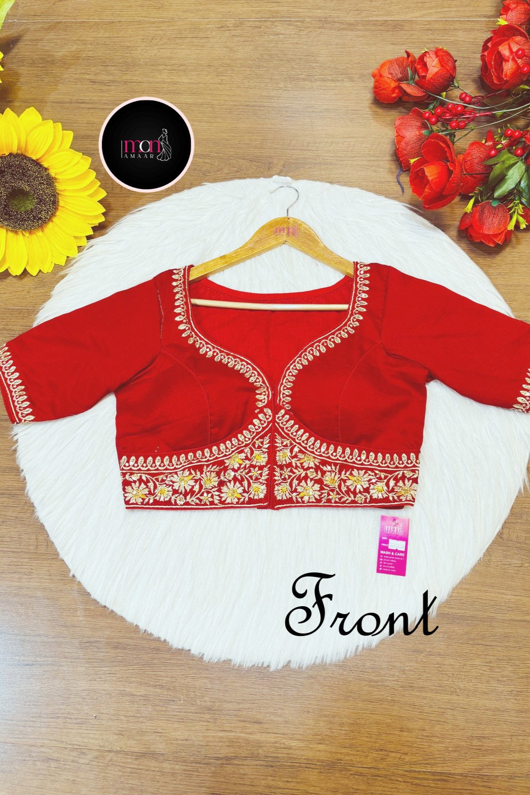 Red Scarlet Cotton Blouse