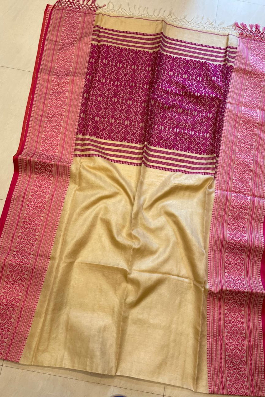 Sterling - The Auspicious Tussar Saree