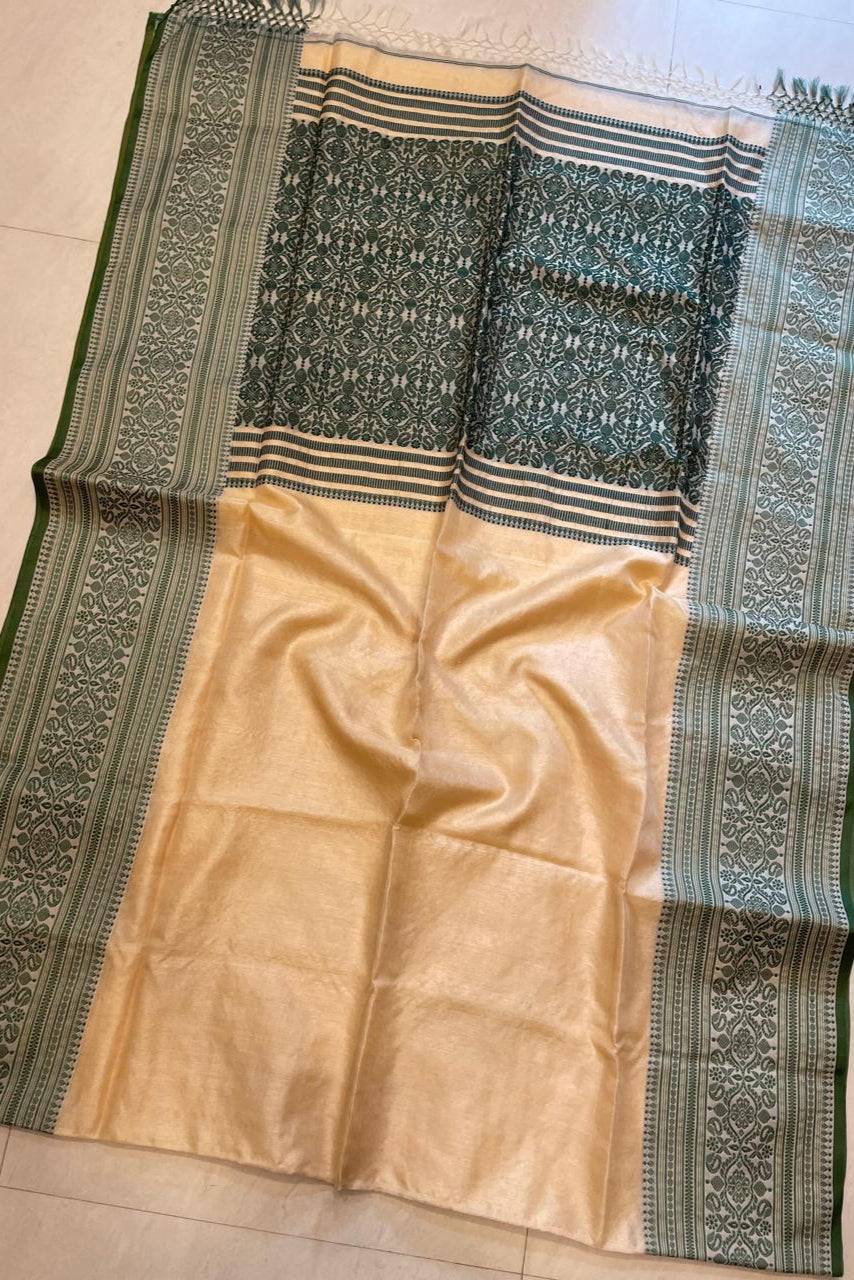 Sterling - The Auspicious Tussar Saree