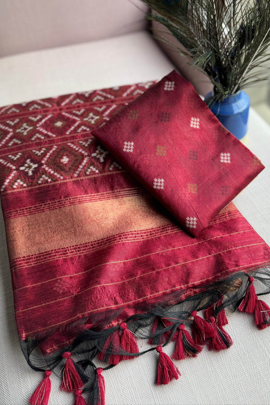 Wander More Tussar Silk Saree