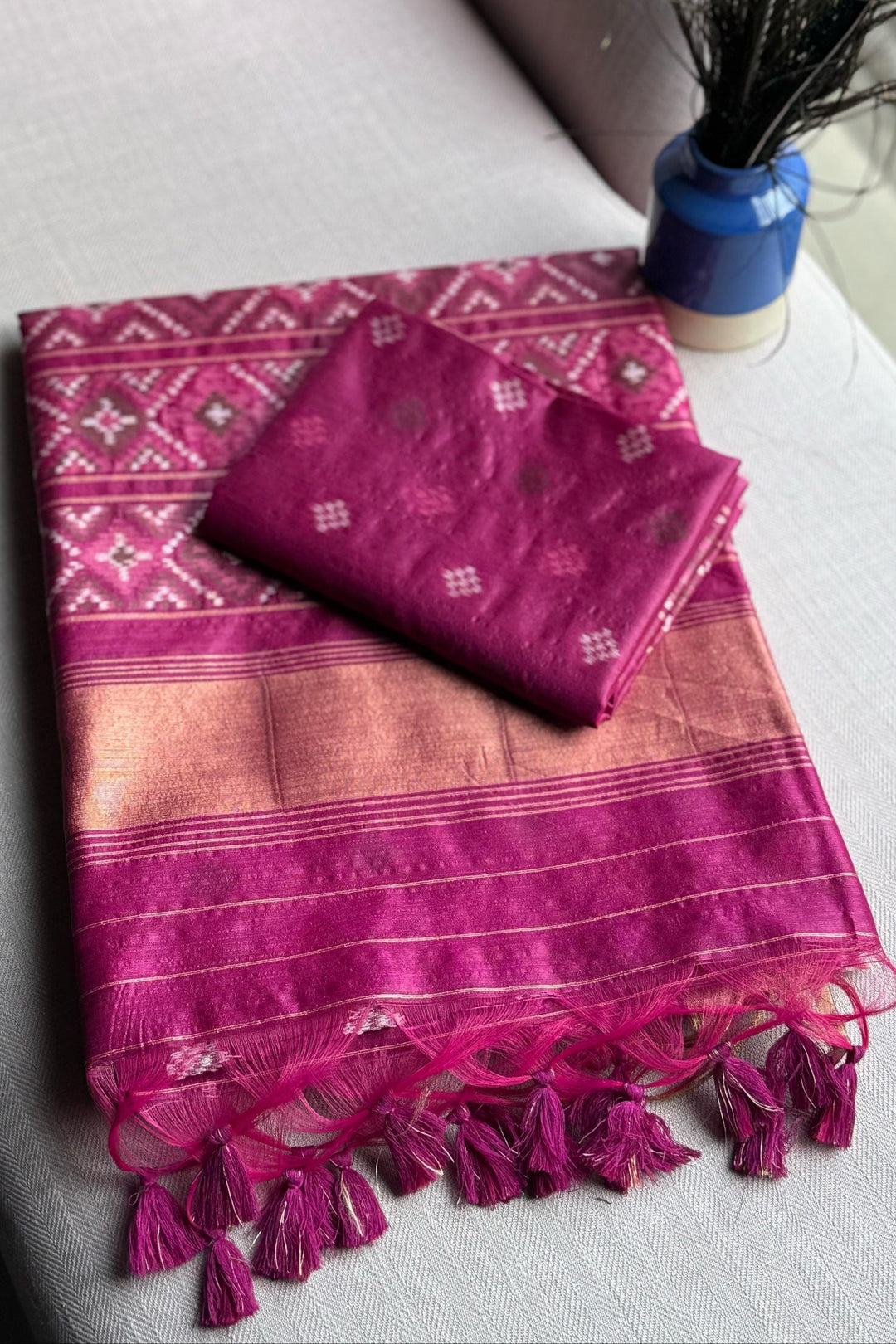 Wander More Tussar Silk Saree