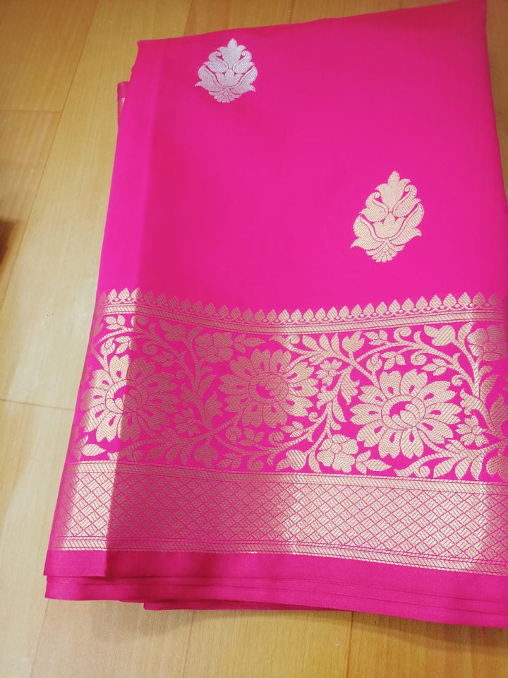 Nita Ambani Inspired Banarasi Katan Pink Silk Saree