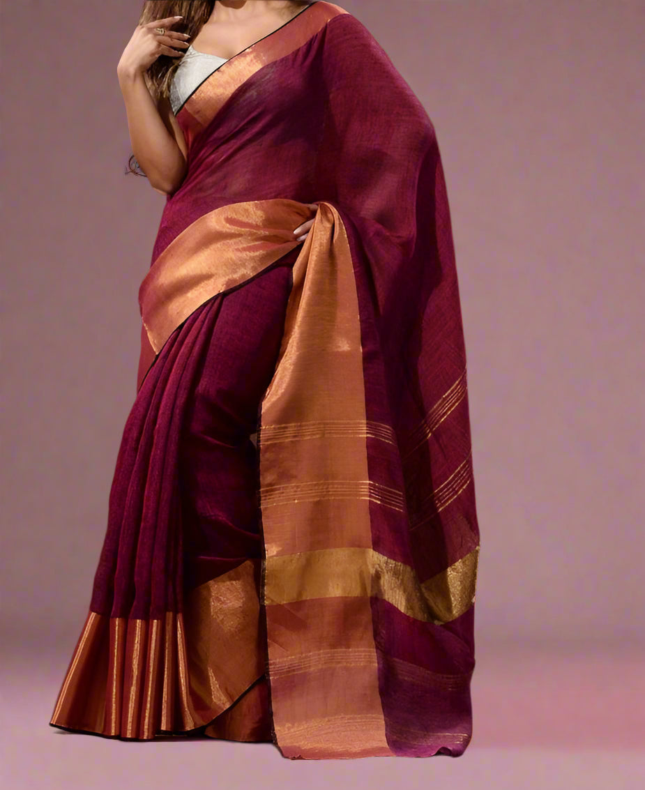 Smaranika Linen Saree