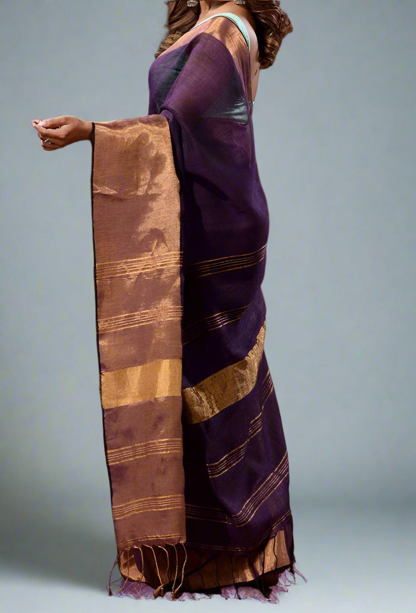 Smaranika Linen Saree