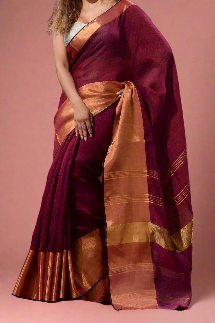 Smaranika Linen Saree