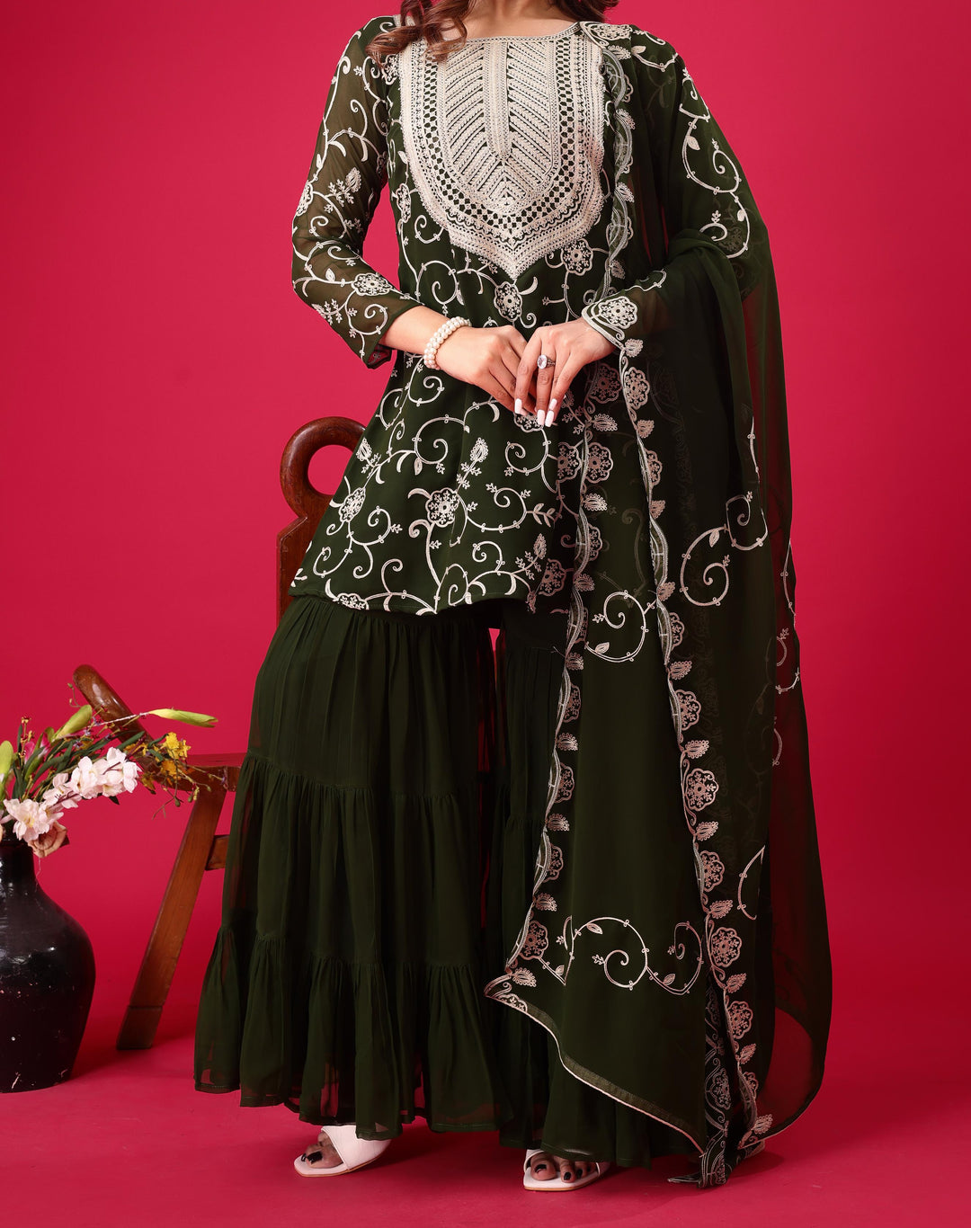 Magnificence light Georgette Sharara Set