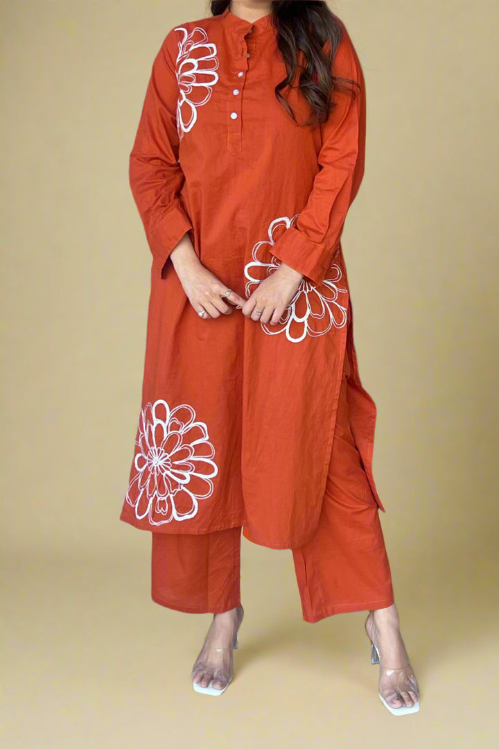 Eyes Of Sky Cotton Kurti Set