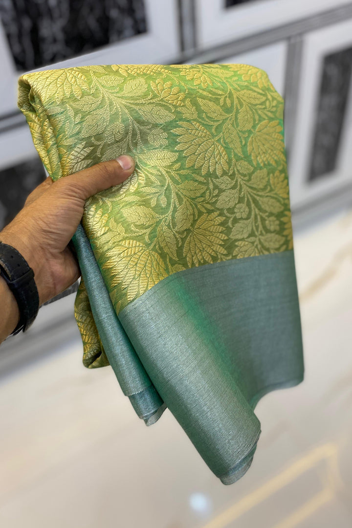 Finding My Rhythm Banarasi Tissue katan Silk Saree