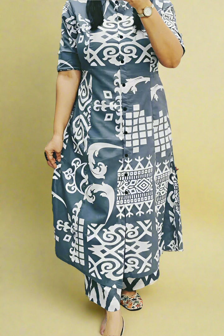 One Day Tale Cotton Kurti Set