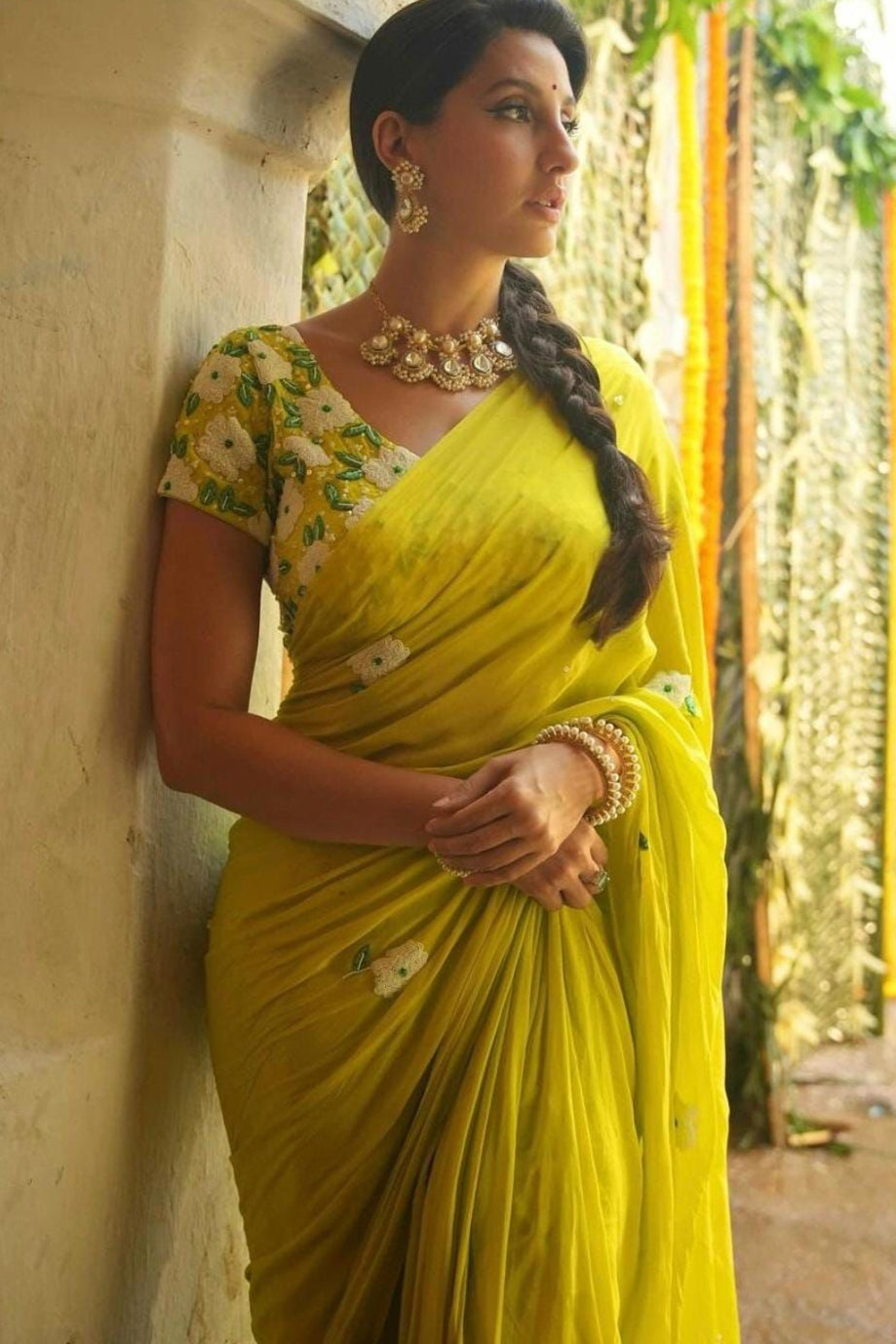 Nora Fatehi Inspired Mul Cotton Saree