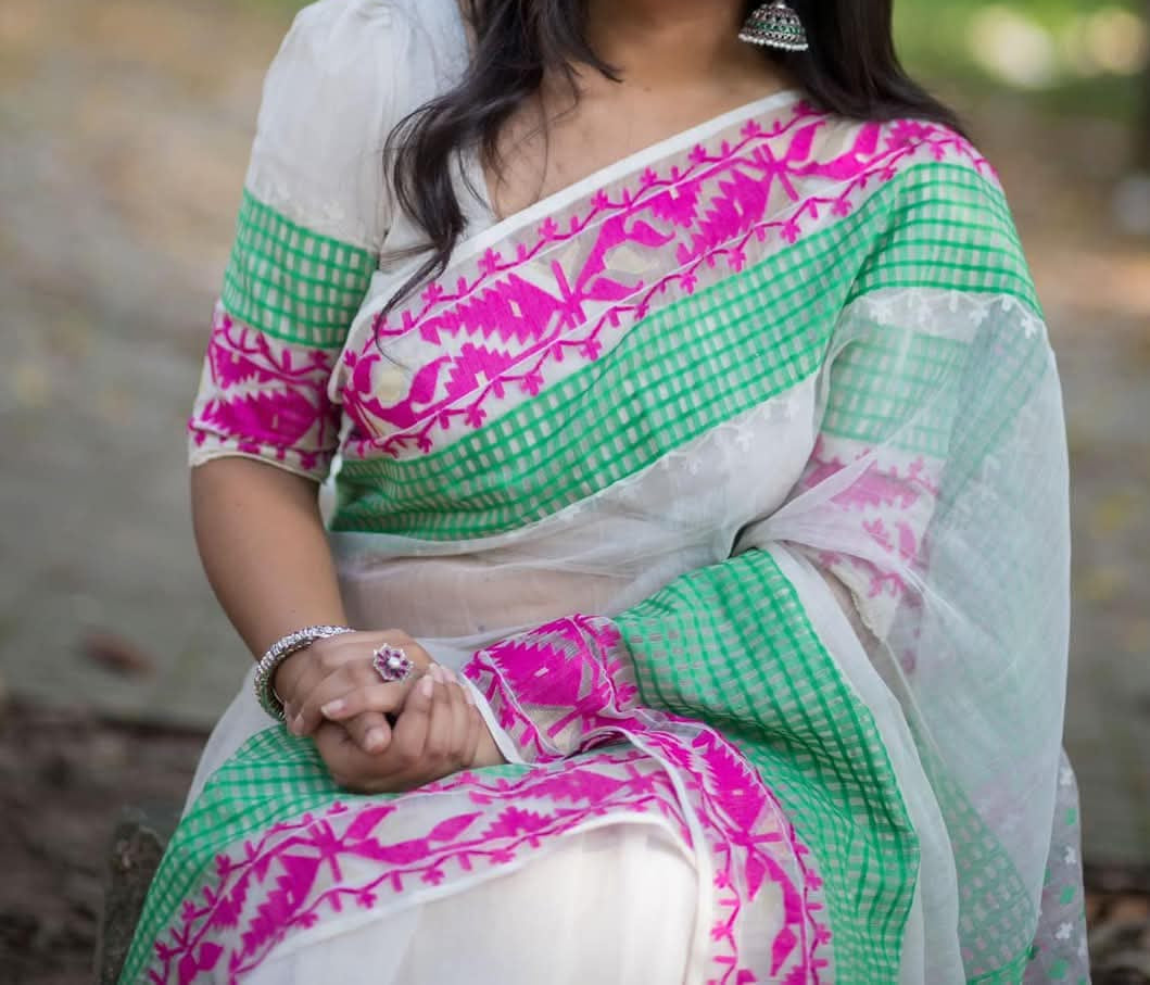 Ore Majhi Bangladeshi Style Dhakai Jamdani Saree