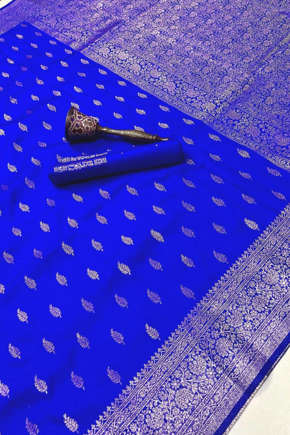 Today’s Treasures Blue Banarasi Silk Saree