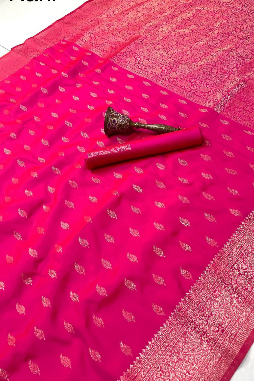 Today’s Treasures Rani Pink Banarasi Silk Saree