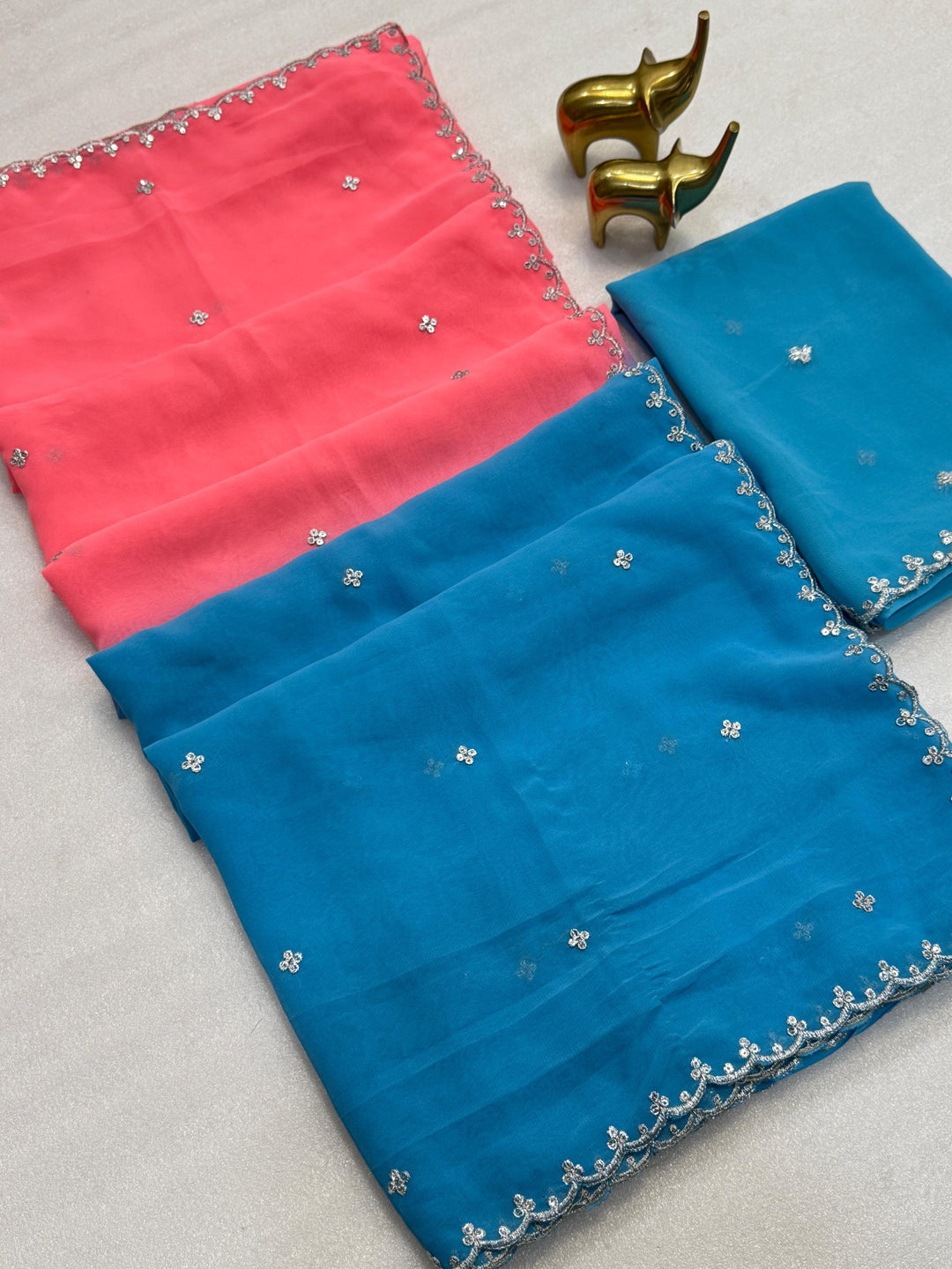 Crown With Pride Georgette Silk Saree