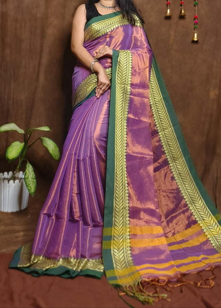 Balikabadhu Narayanpet Raga Tissue Silk Saree