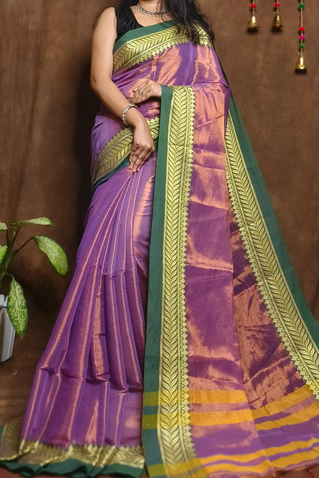 Balikabadhu Narayanpet Raga Tissue Silk Saree