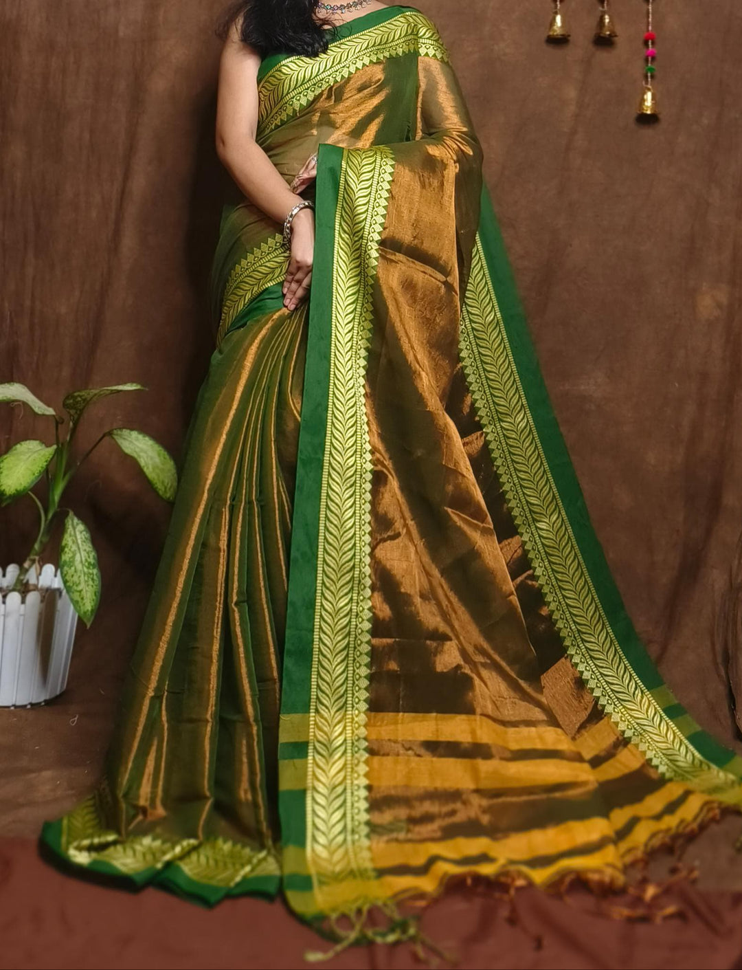 Balikabadhu Narayanpet Raga Tissue Silk Saree