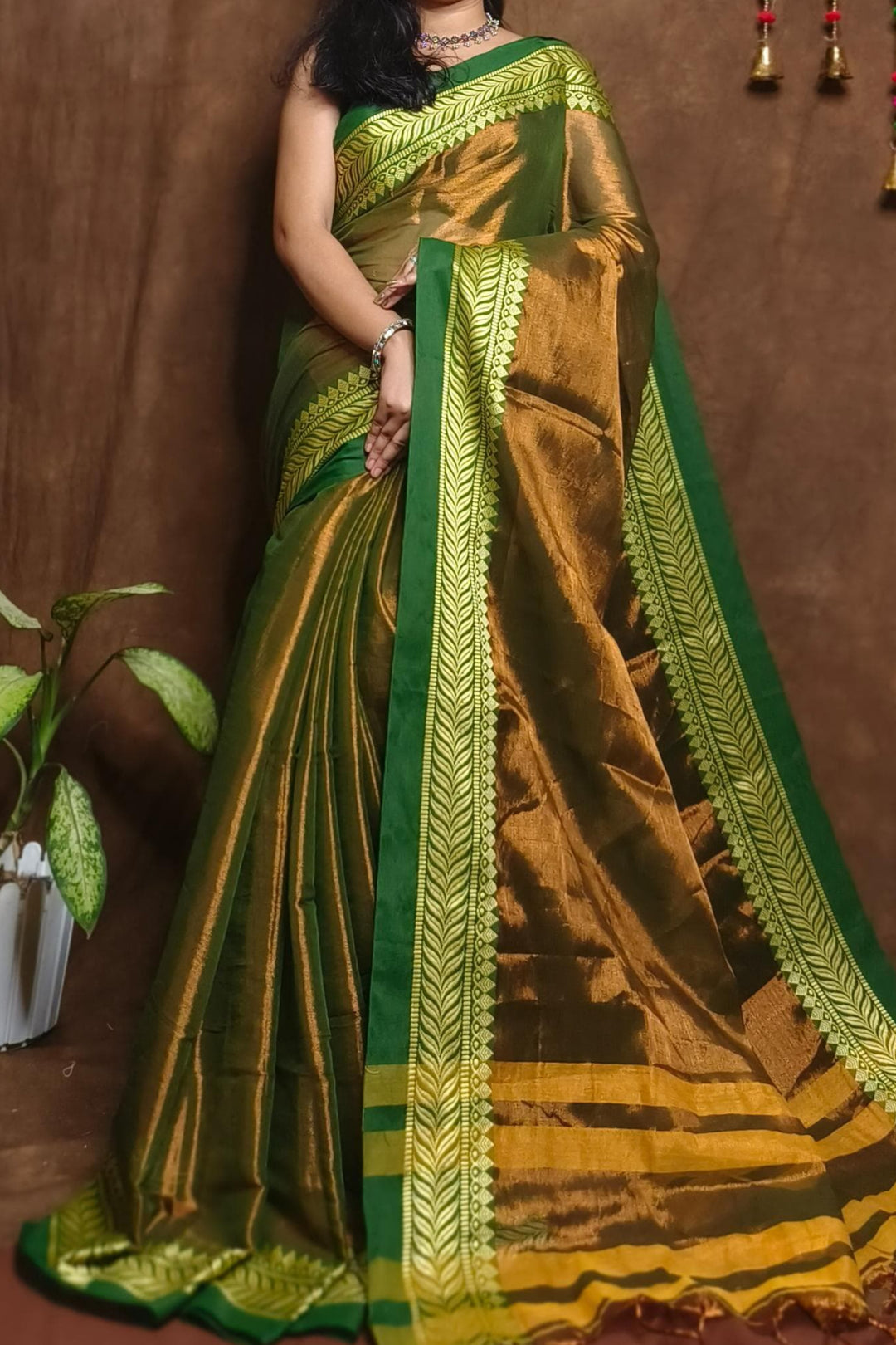 Balikabadhu Narayanpet Raga Tissue Silk Saree