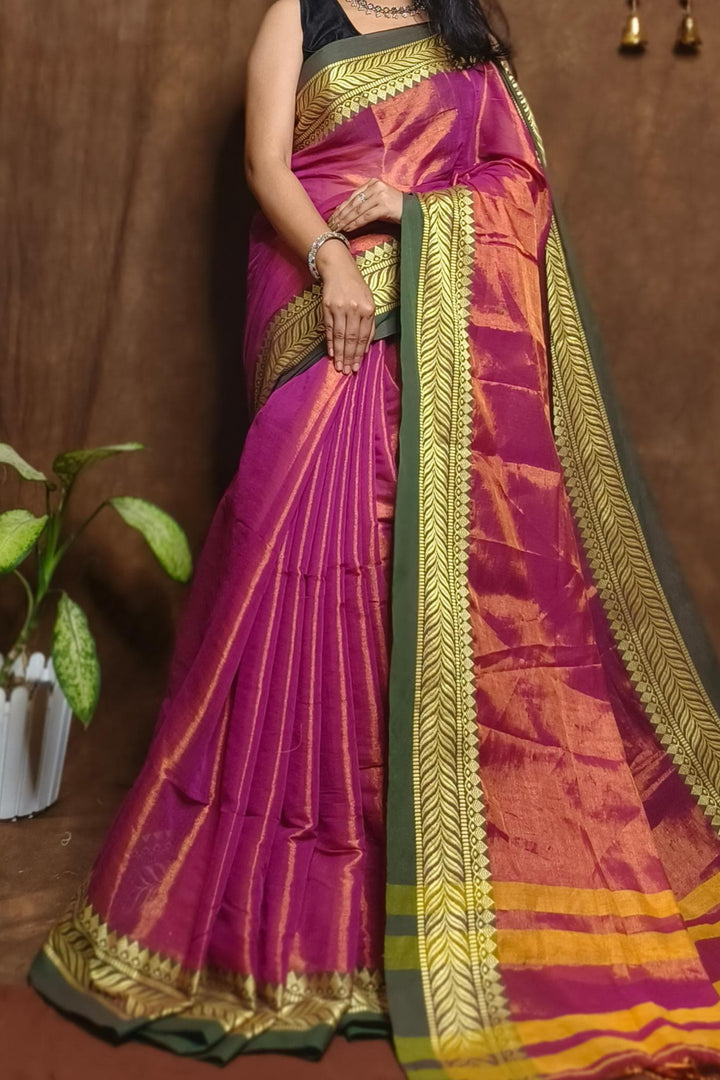 Balikabadhu Narayanpet Raga Tissue Silk Saree