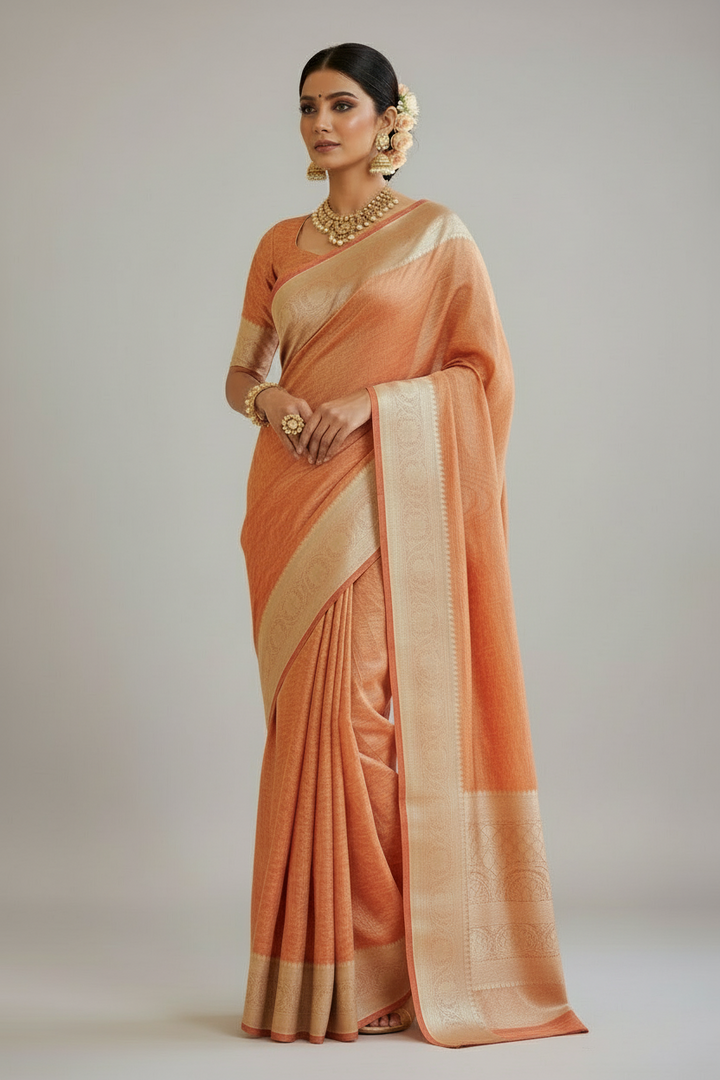 Saanjh - Banarasi Tissue Silk Saree