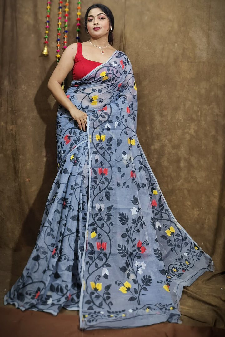 Latamina Dhakai Jamdani Saree