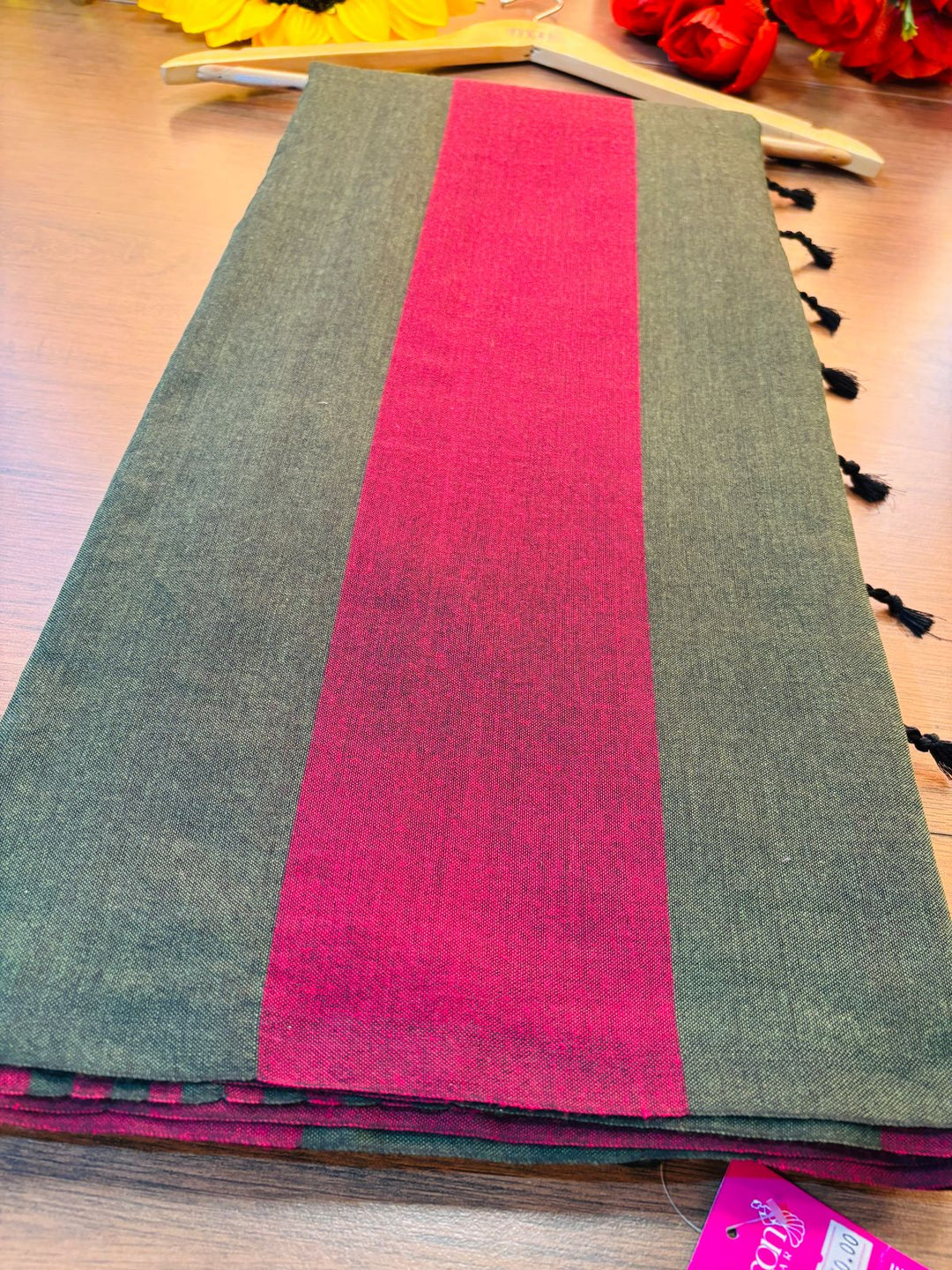 Multi Color Khadi Cotton Saree