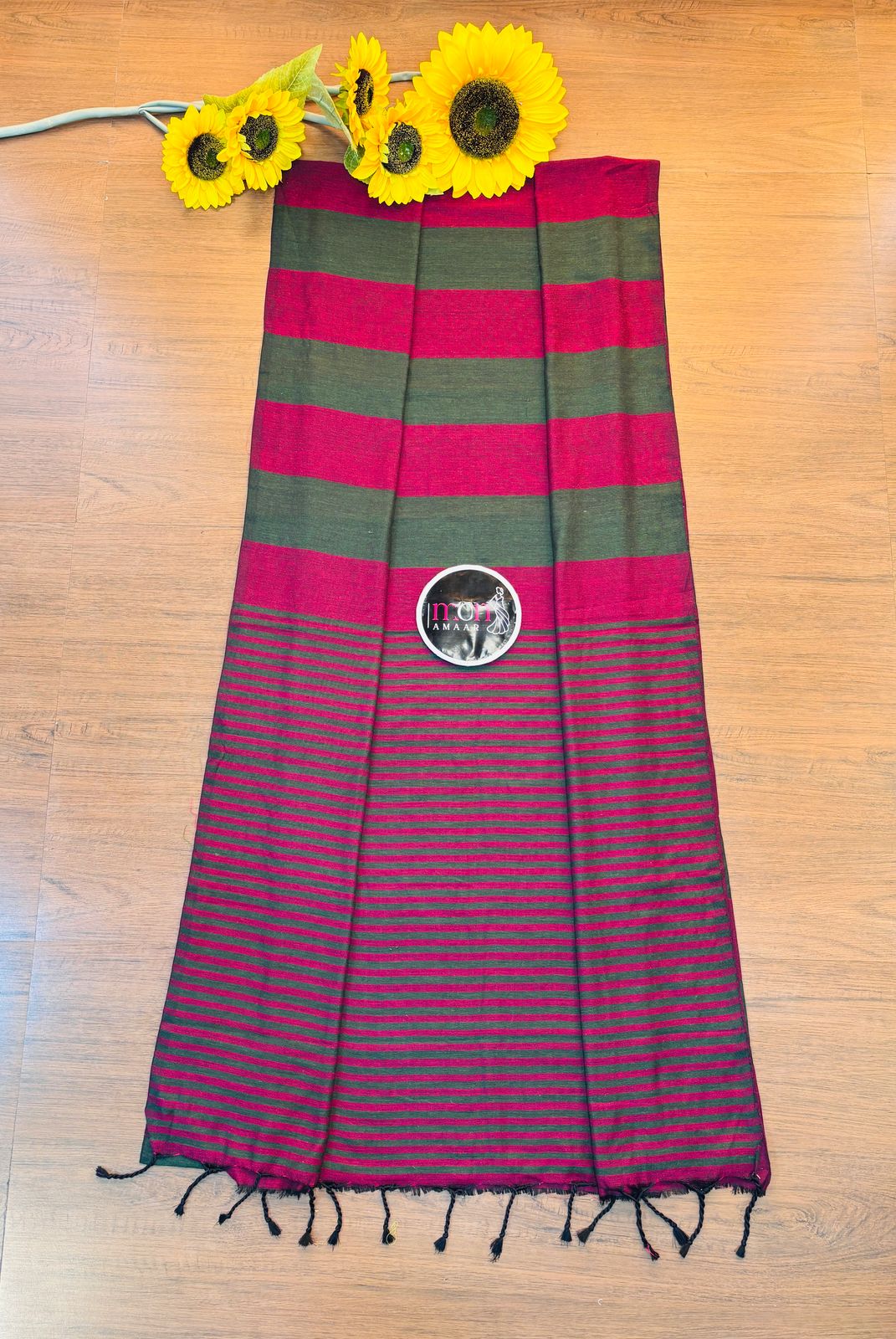 Multi Color Khadi Cotton Saree