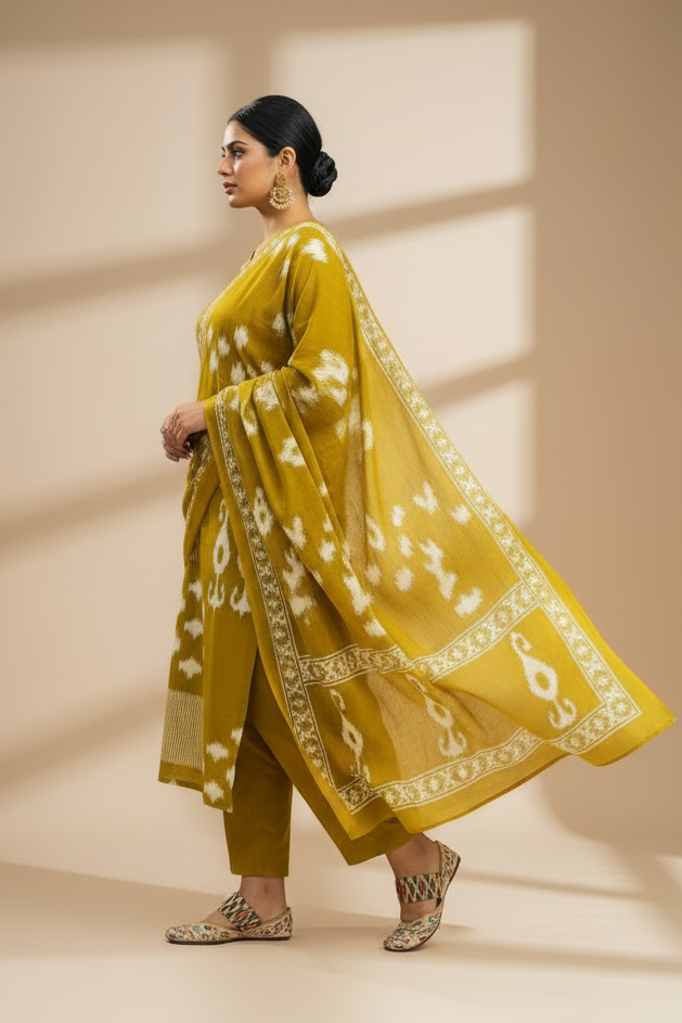 Cloudy Days Cotton kurti Set