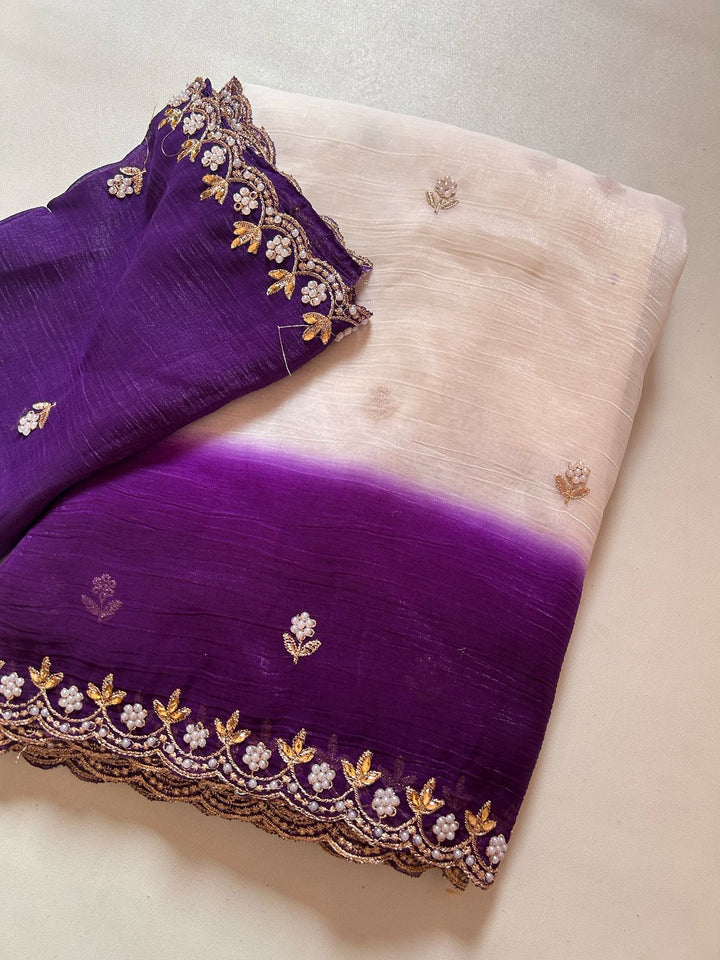Fashion Queen Crush Chiffon Saree