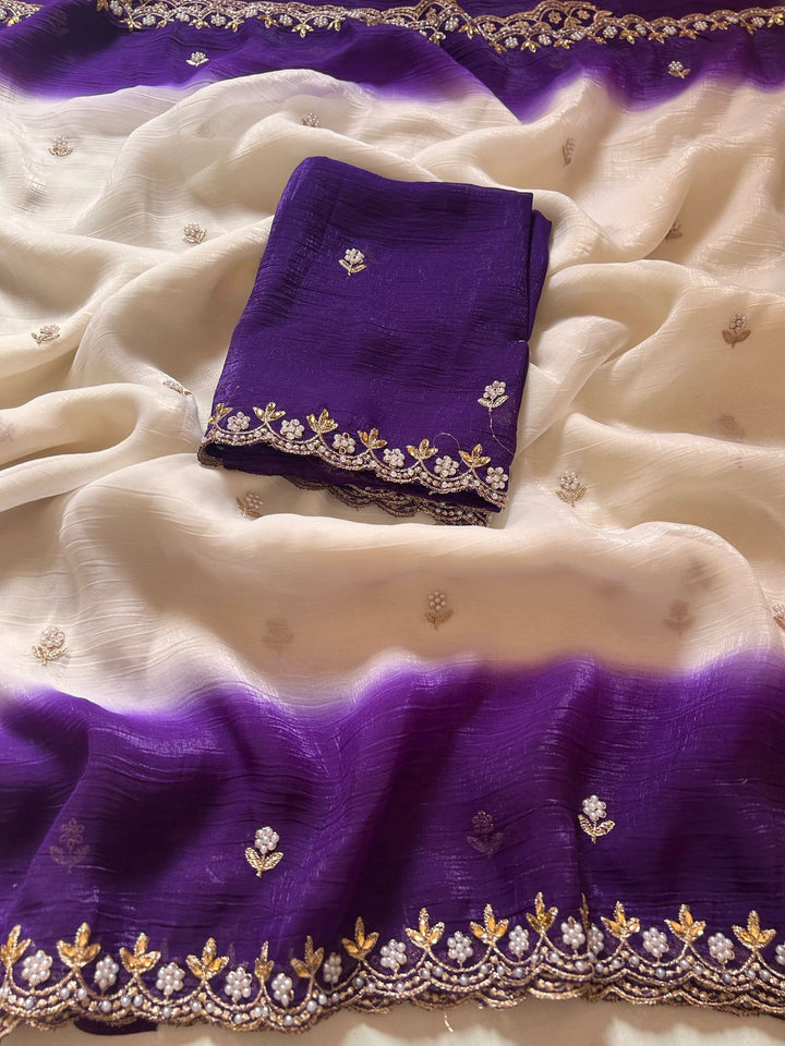Fashion Queen Crush Chiffon Saree