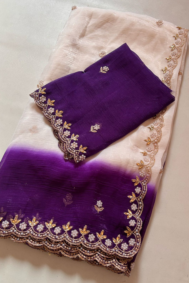 Fashion Queen Crush Chiffon Saree