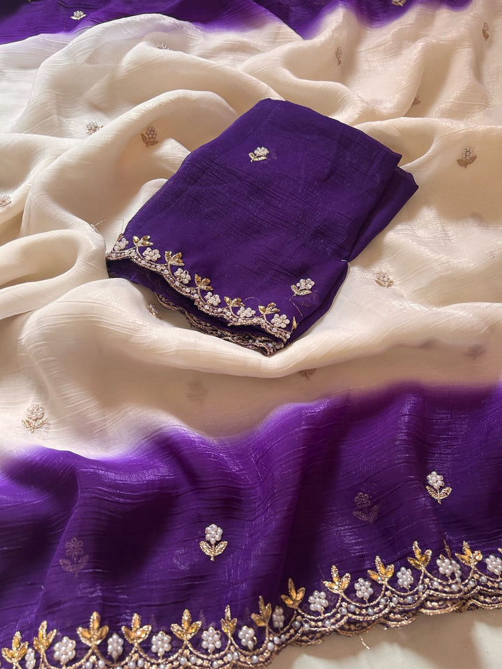 Fashion Queen Crush Chiffon Saree