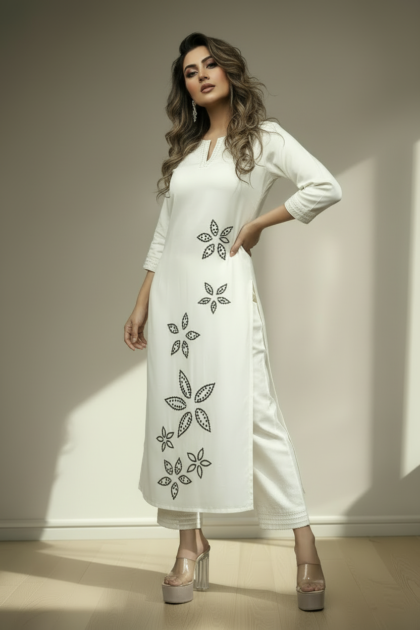 Eternal Grace Cotton Kurti Set